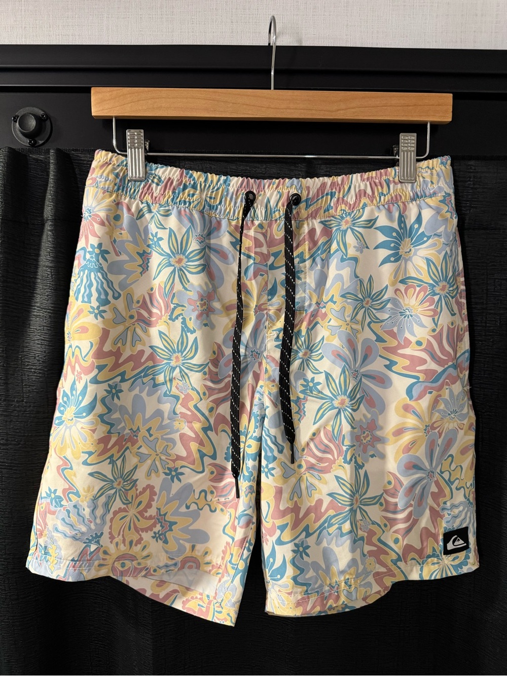 Quiksilver Pastel Floral Swim Shorts - Yellow/Blue/Pink